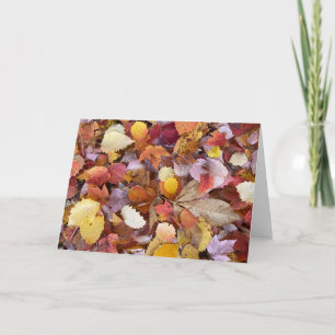 Carte Autumn Leaves Blank Note Card