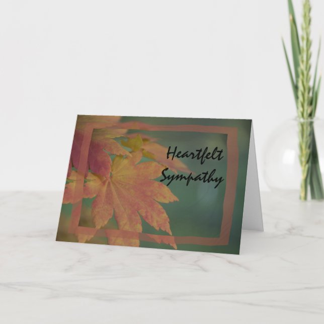 Carte Autumn Maple Leaves Sympathy (Devant)