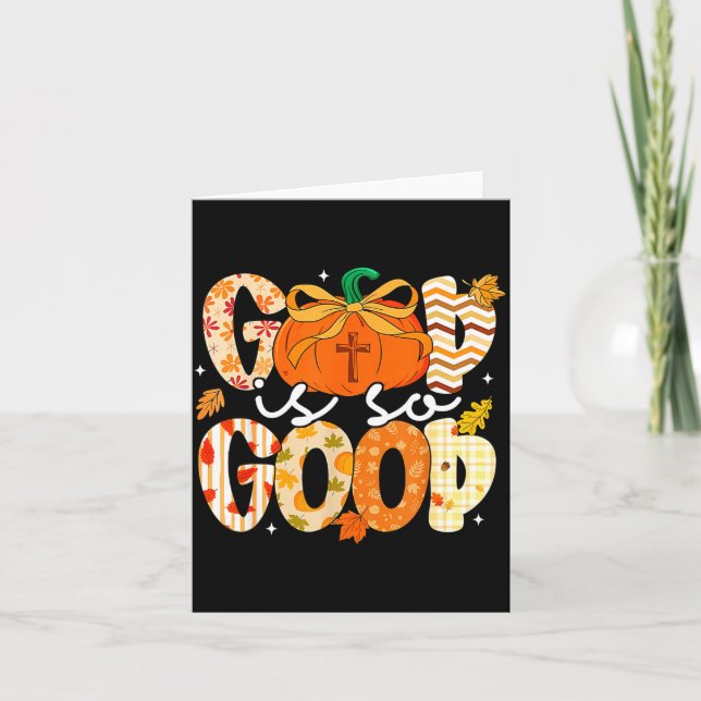 Carte Autumn Pumpkin Christian Thanksgiving Faith God Is (Devant)