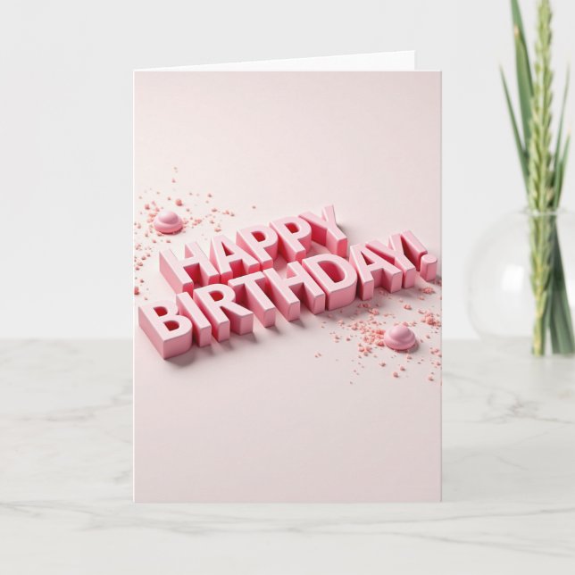 Carte aux lettres roses douces (Devant)