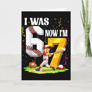 Carte Avais 6 7 ans baseball 6 7 mème 7e anniversaire