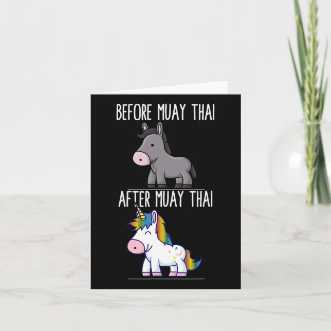 Carte Avant Après Muay Thai Unicorn Fighter Boxe (Devant)