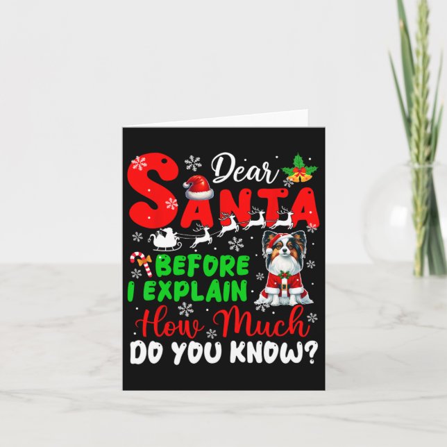 Carte Avant D'Expliquer Combien Vous Connaissez Xmas Pap (Devant)