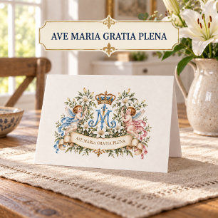 Carte Ave Maria Gratia Plena Catholiques Mariales Anges