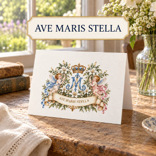 Carte Ave Maris Stella catholique Marie étoile de la mer