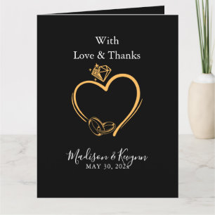 Carte Avec amour et remerciements  Mariage