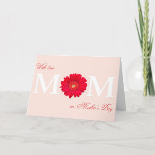 Carte Avec Amour Maman en Fête des Mères Gerbera Daisy F