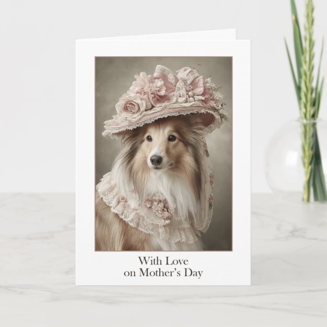 Carte Avec amour, pour la fête des mères (Devant)