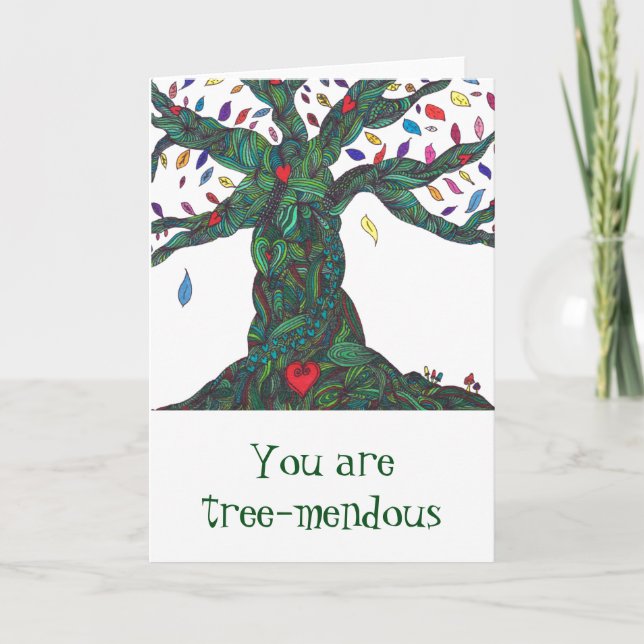 Carte avec arbre pour félicitations/encouragement (Devant)