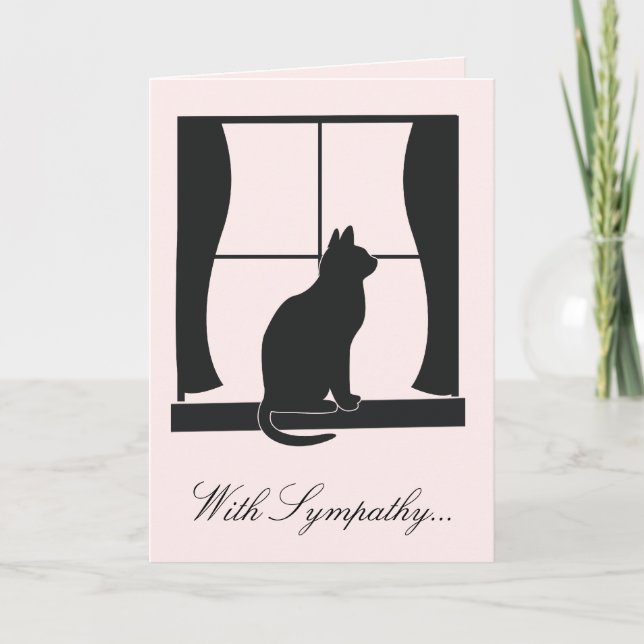 Carte Avec compassion pour la perte de votre chat (Devant)