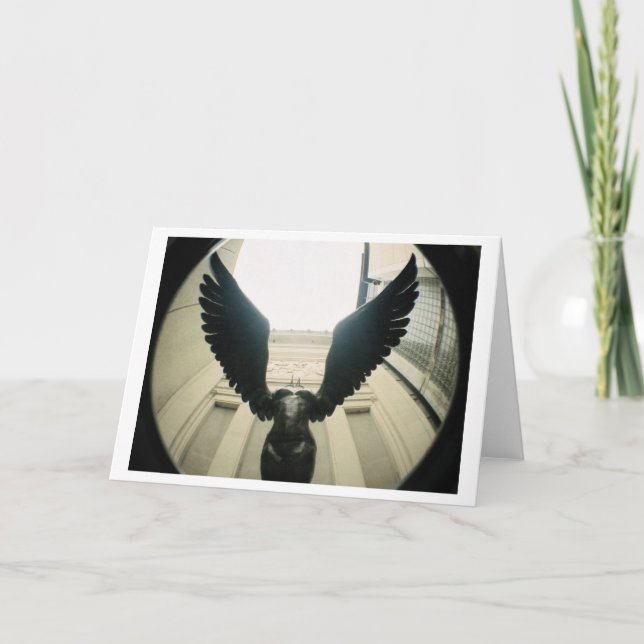 Carte Avec des ailes grandes ouvertes… (Devant)