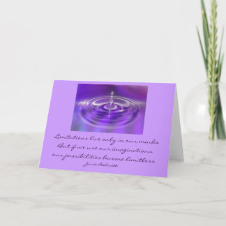 Carte avec devis - Purple Water Drop