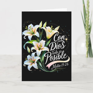 Carte Avec Dieu Tout Est Possible Matthieu 19_26 Cadeau