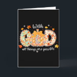 Carte Avec Dieu Toutes Choses Sont Possibles Floral Auto<br><div class="desc">Avec Dieu Toutes Choses Sont Possibles Floral Automne Citrouille</div>
