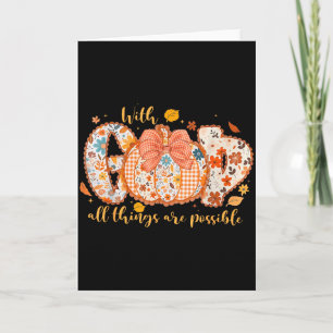 Carte Avec Dieu Toutes Choses Sont Possibles Floral Auto