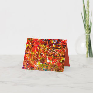 Carte avec feuilles d'automne 