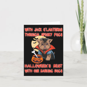 Carte Avec Jack O Lanterns à travers des brouillards eff