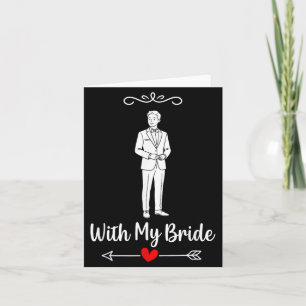 Carte Avec la mariée, couple assorti, mariage, lune de m