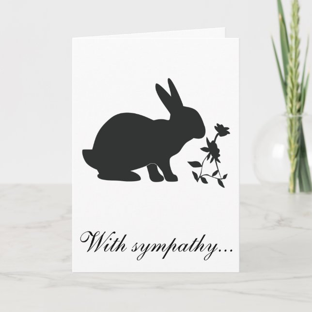 Carte Avec la perte de sympathie de votre lapin (Devant)
