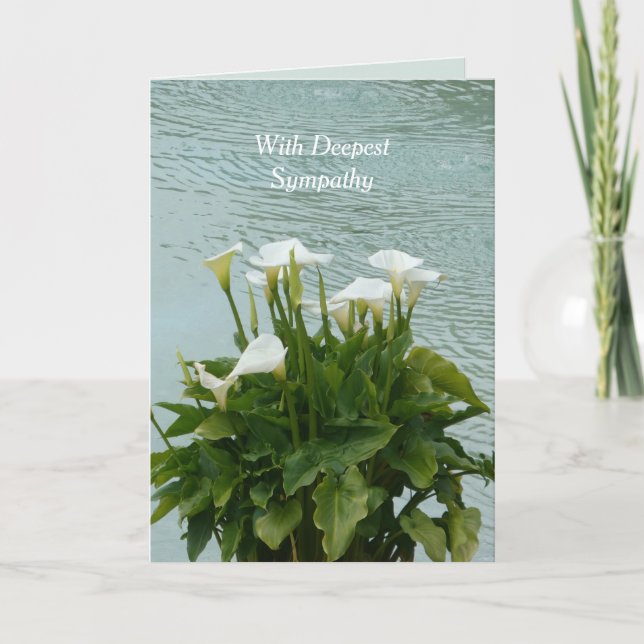 Carte Avec La Plus Grande Sympathie, Calla Lilies (Devant)