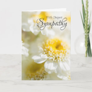 Carte Avec la plus profonde sympathie photo de la fleur
