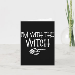 Carte Avec la sorcière drôle mari halloween costume