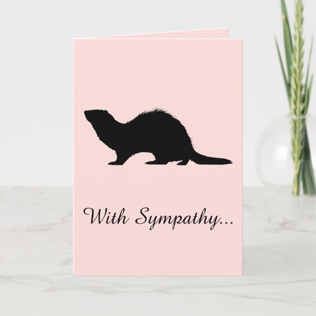 Carte Avec la sympathie de la perte d'un furet (Devant)