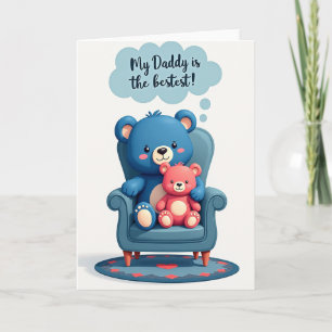 Carte avec Peluche Papa Amour