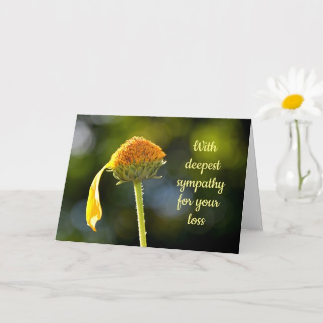 Carte Avec profonde sympathie - avec fleur (Petite plante)