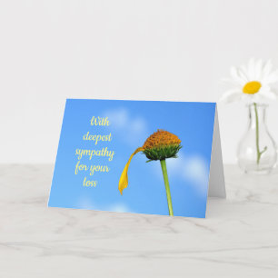 Carte Avec profonde sympathie - avec une fleur