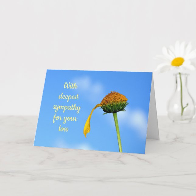 Carte Avec profonde sympathie - avec une fleur (Petite plante)