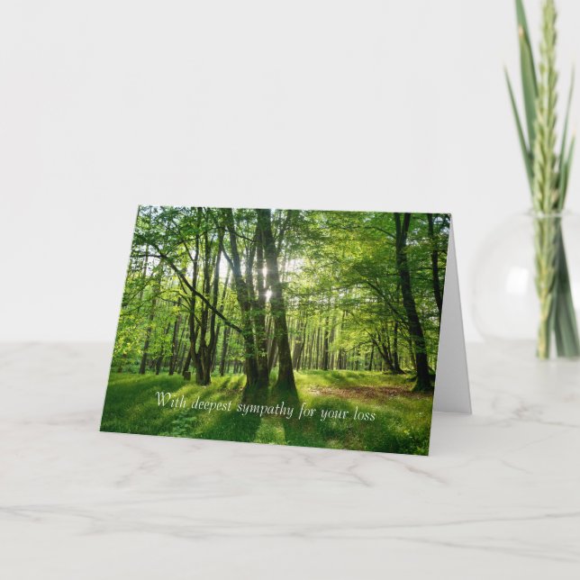 Carte Avec profonde sympathie - Forêt verte (Devant)