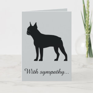 Carte Avec sympathie : Perte de votre Boston Terrier