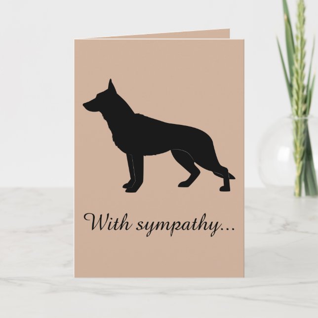 Carte Avec sympathie : Perte de votre chien berger allem (Devant)