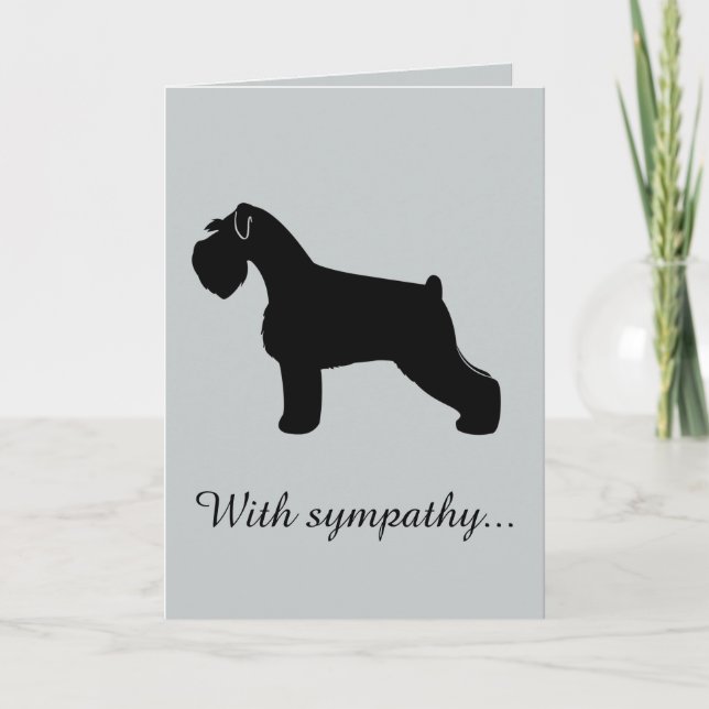 Carte Avec sympathie : Perte d'un Schnauzer (Devant)