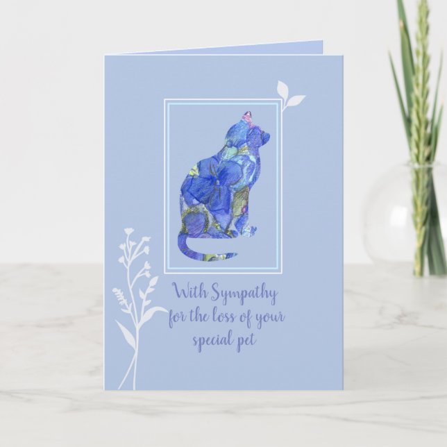 Carte Avec sympathie pour la perte de votre chat (Devant)
