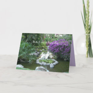 Carte Avec Sympathie Profonde Fleurs Violettes Tropicale
