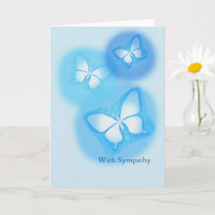 Carte Avec Sympathy Papillons blancs Penser à vous