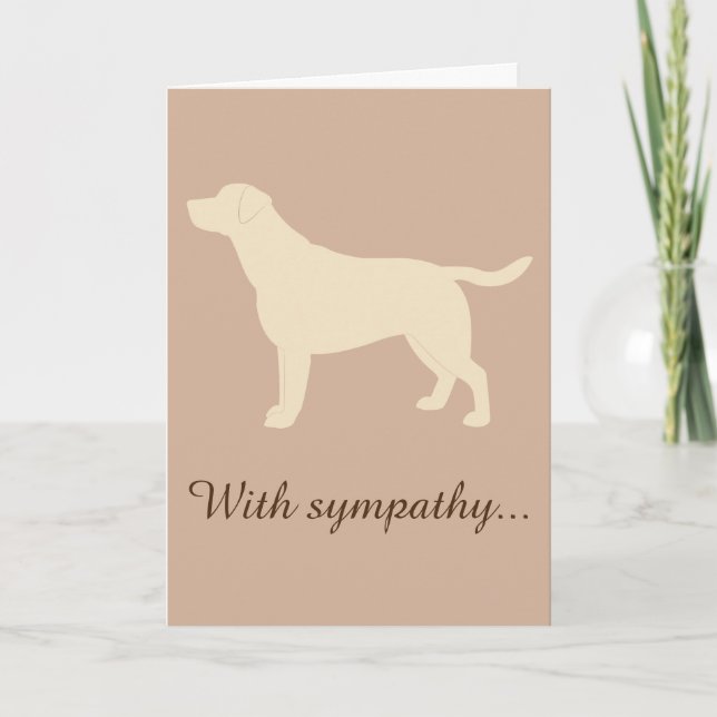 Carte Avec Sympathy Yellow Labrador Retriever Chien (Devant)