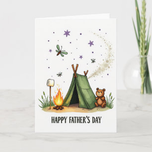 Carte avec un ami en peluche pour la Fête des Père