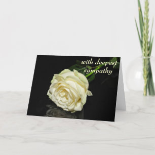 Carte Avec un Rose de crème Sympathie profonde