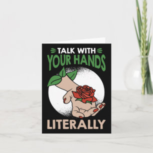 Carte Avec Vos Mains Liternique Langue Signale Américain