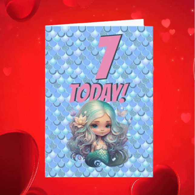 Carte Aventure d'anniversaire de sirène (Dive into the Magic of a Custom Mermaid Birthday!)