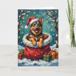 Carte Aventure de sac de Noël du père Noël du berger all
