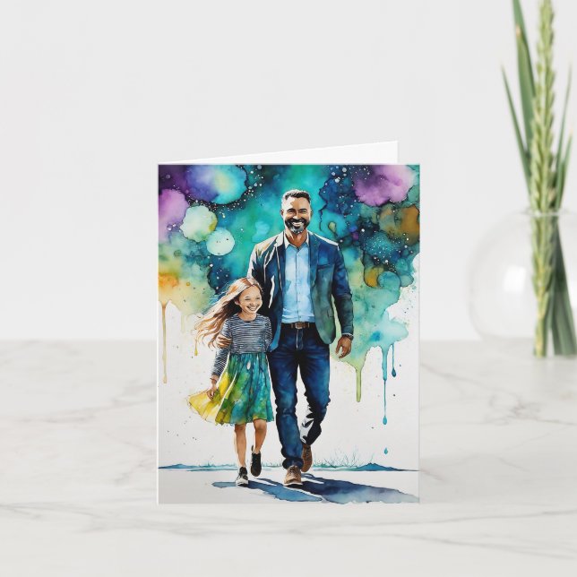 Carte "Aventures avec Papa" - Une joyeuse fête des Pères (Devant)