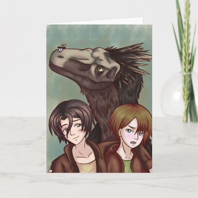 Carte Aventures avec un Dinosaure (Devant)