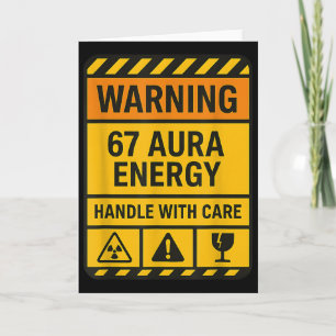 Carte Avertissement 67 Aura Énergie Manipulez avec soin