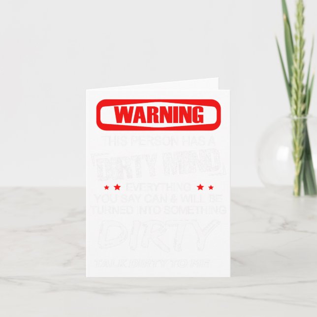 Carte Avertissement Cette Personne A Un Esprit Mal Tourn (Devant)