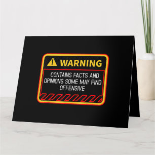 Carte Avertissement Contient Des Faits Peuvent Trouver U