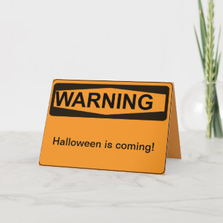 Carte Avertissement d'Halloween